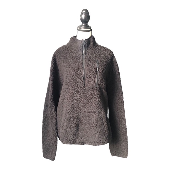 ▪️No Boundaries Juniors Half-Zip Faux Super Soft Black Sherpa Pullover XXL▪️ - Picture 8 of 12